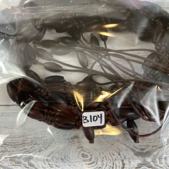 Beaded Women’s Brown Coachella Boho Tied‎ Belt - Picture 8 of 8